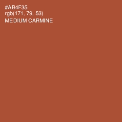 #AB4F35 - Medium Carmine Color Image